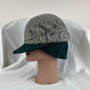 Vintage Patagonia Hat Cap Strap Synchilla Fleece Duckbill Ear Flap USA 90s